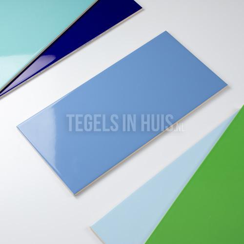 Wandtegel 20x40 glans blauw waamb551 wandtegel, Doe-het-zelf en Verbouw, Tegels, Wandtegels, Nieuw, 10 m² of meer, Ophalen