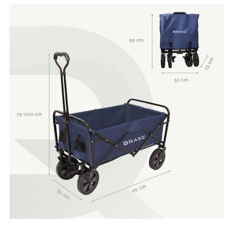 BRASQ Bolderkar - WC100 Blauw, Caravans en Kamperen, Bolderkarren, Nieuw