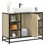 vidaXL Wastafelkast 80x33x60 cm bewerkt hout sonoma, Huis en Inrichting, Badkamer | Badkamermeubels, Verzenden, Nieuw, Minder dan 100 cm