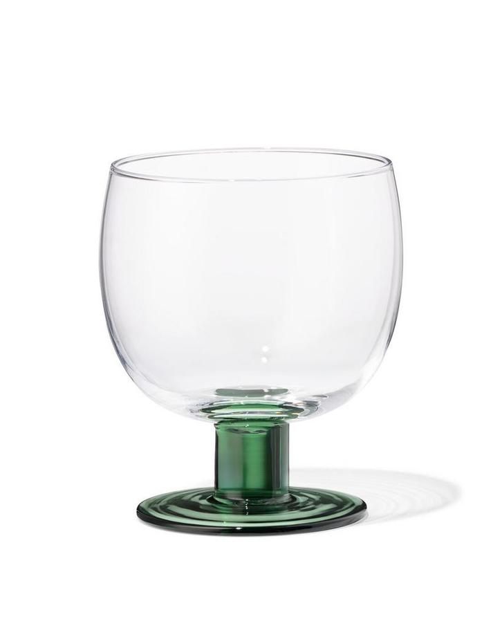 HEMA Wijnglas 290ml glas gekleurde voet, Verzamelen, Glas en Borrelglaasjes, Nieuw, Verzenden