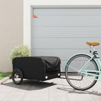 vidaXL Fietstrailer 45 kg ijzer zwart, Fietsen en Brommers, Fietsaccessoires | Aanhangers en Karren, Verzenden, Nieuw
