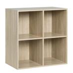 Boekenkast met 4 Open Vakken – Houten Opbergrek 60×60 cm, Huis en Inrichting, Kasten | Boekenkasten, Verzenden, Nieuw