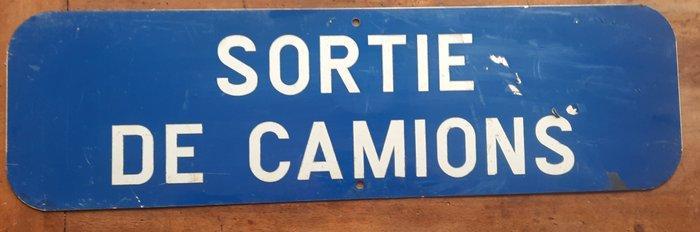 Sortie de camions - Reclamebord - Tole sériegraphie, Antiek en Kunst, Antiek | Wandborden en Tegels