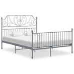 vidaXL Bedframe metaal grijs 160x200 cm, Verzenden, 200 cm, Metaal, Grijs
