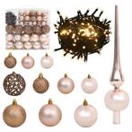 120-delige set Kerstballen + kerstverlichting+piek decoratie, Nieuw, Verzenden