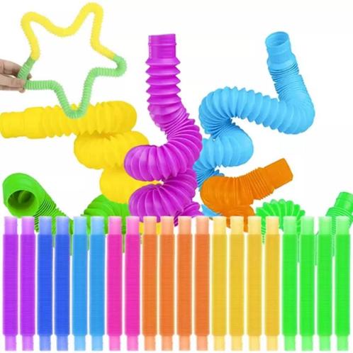 Kruzzel Sensorische Buizen 20 Stuks - Kleurrijk en Ontspa..., Kinderen en Baby's, Speelgoed | Overig, Nieuw, Ophalen of Verzenden