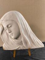 Hoofd - Madonna con velo - Carrara marmer, Antiek en Kunst