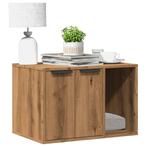 vidaXL Kattenbakkast 60x40x40 cm bewerkt hout artisanaal, Verzenden, Nieuw