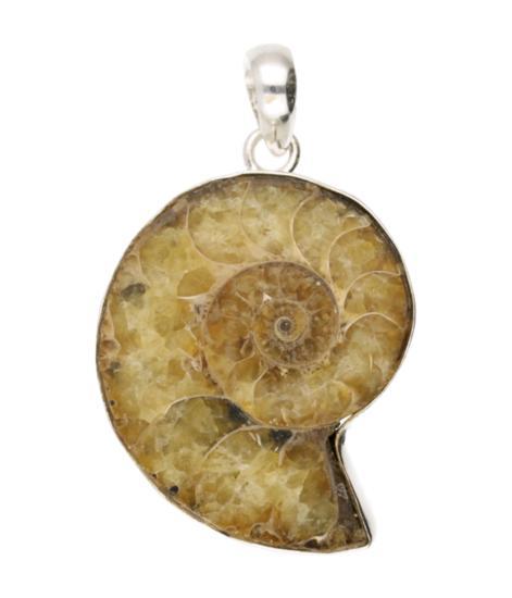 Zilveren Ammoniet groot kettinghanger, Sieraden, Tassen en Uiterlijk, Kettinghangers, Verzenden