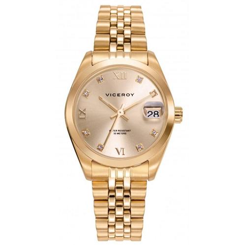 Horloge Heren Viceroy 42414-23 Gouden (Ø 31 mm), Sieraden, Tassen en Uiterlijk, Zonnebrillen en Brillen | Heren, Verzenden