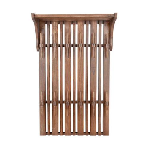 *WOONWINKEL* Dutchbone Jakub Grote Kapstok Met Latten Walnoo, Huis en Inrichting, Woonaccessoires | Kapstokken, Nieuw, Verzenden