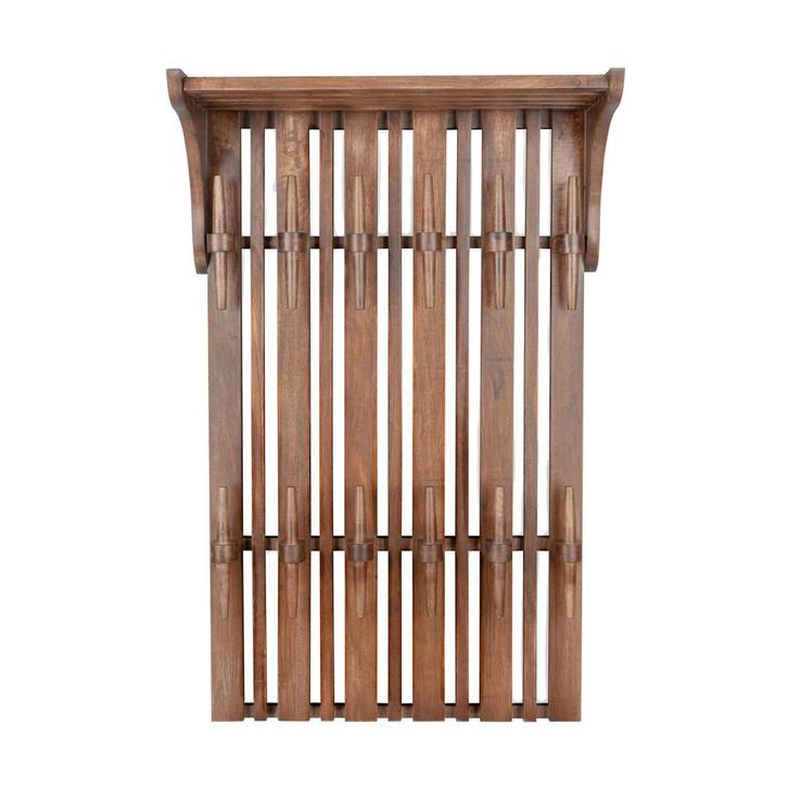 *WOONWINKEL* Dutchbone Jakub Grote Kapstok Met Latten Walnoo, Huis en Inrichting, Woonaccessoires | Kapstokken, Nieuw, Verzenden