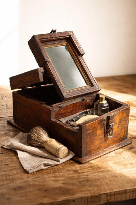 Beautycase - Hout - Antique storage box, Antiek en Kunst, Curiosa en Brocante