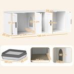 TRUUSK Kattenbak-kast Kattenhuis Met Deur Scheidingswand Kat, Verzenden, Nieuw