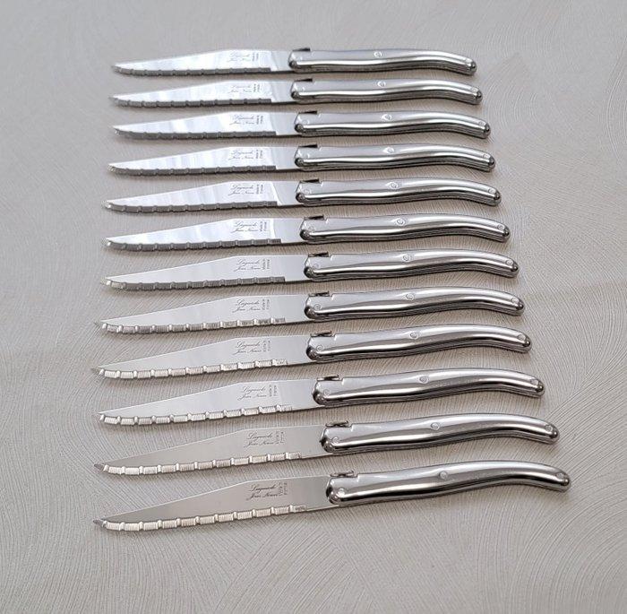 Laguiole - Jean Néron - Tafelmessenset (12) - roestvrij, Antiek en Kunst, Antiek | Keukenbenodigdheden