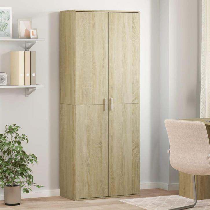 vidaXL Hoge kast 70x35x180 cm bewerkt hout sonoma, Huis en Inrichting, Kasten | Overige, Nieuw, Verzenden