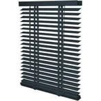 Houten Luxe Jaloezie 50mm - Donkergrijs of Wit  aanbieding, Huis en Inrichting, Stoffering | Gordijnen en Lamellen, 100 tot 150 cm