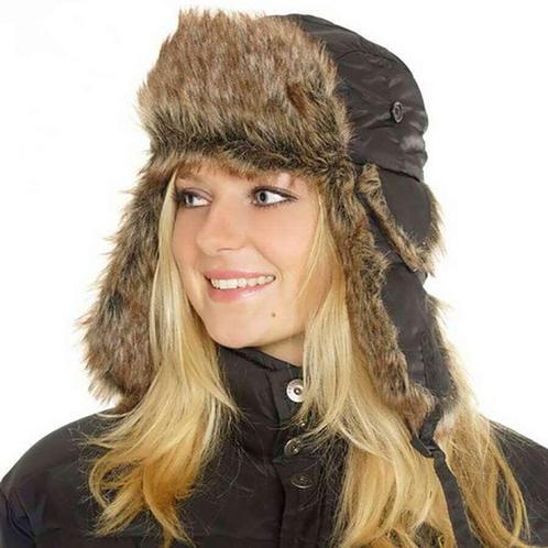 Polyester muts met bont - Maat 55, Kleding | Heren, Mutsen, Sjaals en Handschoenen, Nieuw, Verzenden