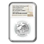 NOS Jeugdjournaal Vijfje 2021 Zilver Proof PF70, Postzegels en Munten, Munten | Nederland, Verzenden