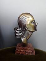 Karl Haugenauer - Beeldje, Vrouw in profiel - 19 cm - Brons
