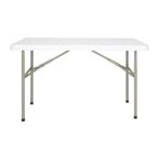 Bolero rechthoekige inklapbare tafel 122cm wit, Verzenden, Nieuw in verpakking