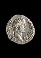 Oud-Romeins Zilver Denarius van Antoninus Pius (Zonder, Antiek en Kunst