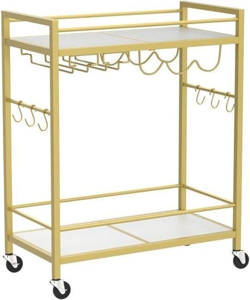 Hoppa! BC01BB031 Serveerwagen | 60x33x83 cm van €56 voor €33, Huis en Inrichting, Keuken | Keukenelementen, Nieuw, Ophalen of Verzenden