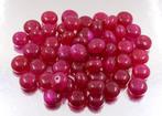 39 Grote Ruby echt mooie handgemaakte ronde vlakke kralen -
