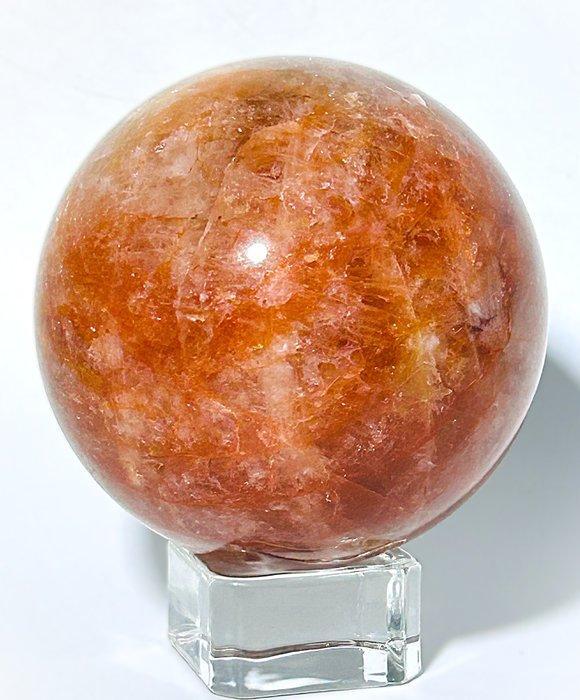 Fire Quartz Sphere – Een zeldzame edelsteen van energie en, Verzamelen, Mineralen en Fossielen