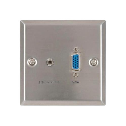 AV:link VGA/Audio Wand Aansluitpaneel 86x86mm - VGA 15-pins, Doe-het-zelf en Verbouw, Elektra en Kabels, Nieuw, Verzenden