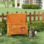 Kattenhuis - Geïsoleerd - Verhoogd - Oranje, Dieren en Toebehoren, Ophalen of Verzenden, Nieuw