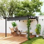 TRUUSK Terrasoverkapping Pergola 3x3m - Aluminium - Wandmont, Tuin en Terras, Verzenden, Nieuw