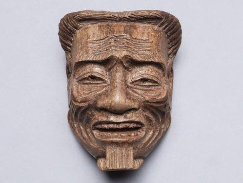 Netsuke – Noh-mask Kojo  ondertekend Tomohisa  -, Antiek en Kunst, Antiek | Overige Antiek