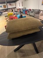 Luxe design seat 3 zits bank 2 kussens oker geel nieuw model, Ophalen, 75 tot 100 cm, Rechte bank, Stof