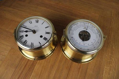 Ships barometer, scheepsklok (2) - Glas, Messing, Antiek en Kunst, Curiosa en Brocante