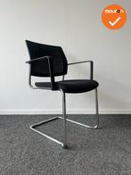 Vergaderstoel Gispen - Zwarte stoffering - chroom frame, Vergader- of Presentatieruimte, Ophalen of Verzenden, Gebruikt, Stoel