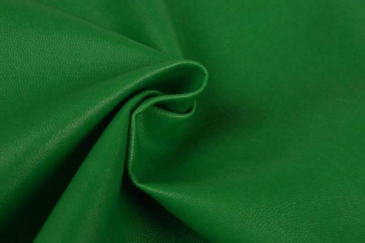 Imitatieleer - Groen - Per 10 of 30 meter, Hobby en Vrije tijd, Stoffen en Lappen, 120 cm of meer, 200 cm of meer, Groen, Nieuw