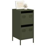 vidaXL Dressoir 35x39x73,5 cm koudgewalst staal olijfgroen, Verzenden, Nieuw, Metaal
