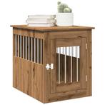 vidaXL Hondenbench 55x75x65 cm bewerkt hout artisanaal, Dieren en Toebehoren, Verzenden, Nieuw
