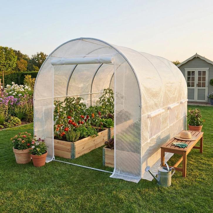 Moestuin Kas | Gegalvaniseerd | Laatste Stuks!, Tuin en Terras, Kassen, Folie, Staal, Nieuw, Kweekkas, Ophalen of Verzenden