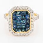(IGI Certified)-Sapphire (1.65) Cts (20) Pcs -Diamond (0.60)