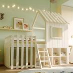 Kinder Huisbed 90x200 cm met Dak, Raam en Klimladder, Verzenden, Nieuw