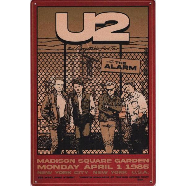 Wandbord-  U2 The Unforgettable Fire Tour With The Alarm 198, Huis en Inrichting, Woonaccessoires | Wanddecoraties, Nieuw, Ophalen of Verzenden