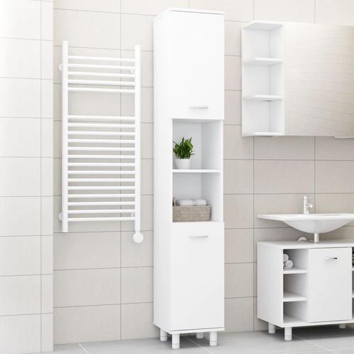 vidaXL Badkamerkast 30x30x179 cm spaanplaat wit, Huis en Inrichting, Badkamer | Badkamermeubels, Nieuw, 150 tot 200 cm, Verzenden