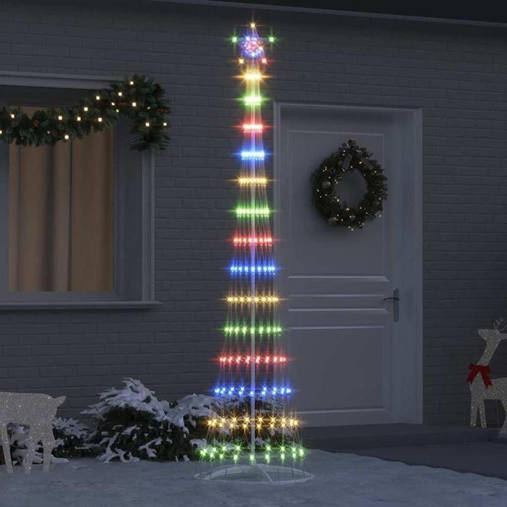 vidaXL LED Kerstboom met 290 LED Multikleur 70 x 70 x 250 cm, Diversen, Kerst, Nieuw, Verzenden