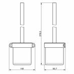 Toiletborstel Haceka Ixi 38x10 cm RVS, Ophalen of Verzenden, Nieuw
