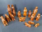 Kerststal - Hout - 16 delige kerstgroep hout