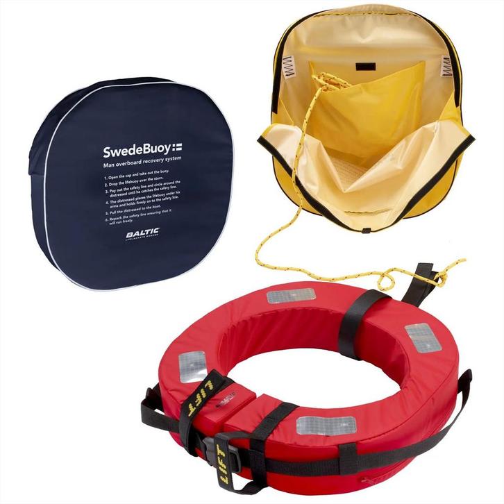 Baltic Swedebuoy Man-over-board reddingsboei met lijn in tas, Watersport en Boten, Accessoires en Onderhoud, Ophalen of Verzenden