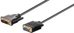 Premium DVI-A naar VGA kabel / zwart - 2 meter, Nieuw, Ophalen of Verzenden