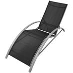 Zwart Aluminium Ligbed - Tweedekansje voor de Tuin! OP=OP, Tuin en Terras, Ophalen of Verzenden, Nieuw, Textileen, Verstelbaar